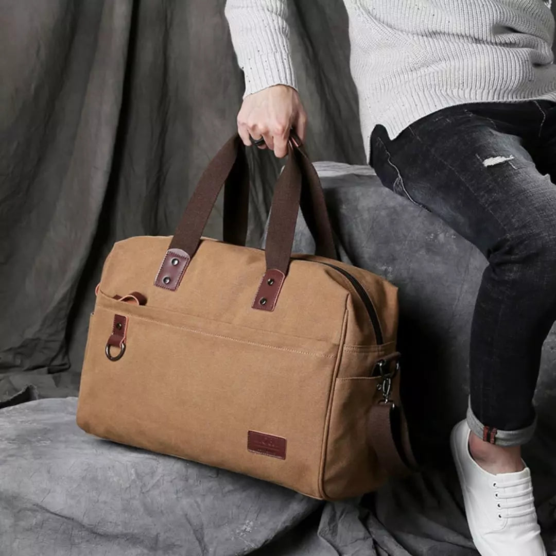 Bolsa de Viagem Casual Mala de Mão Canva Porte Masculino 10