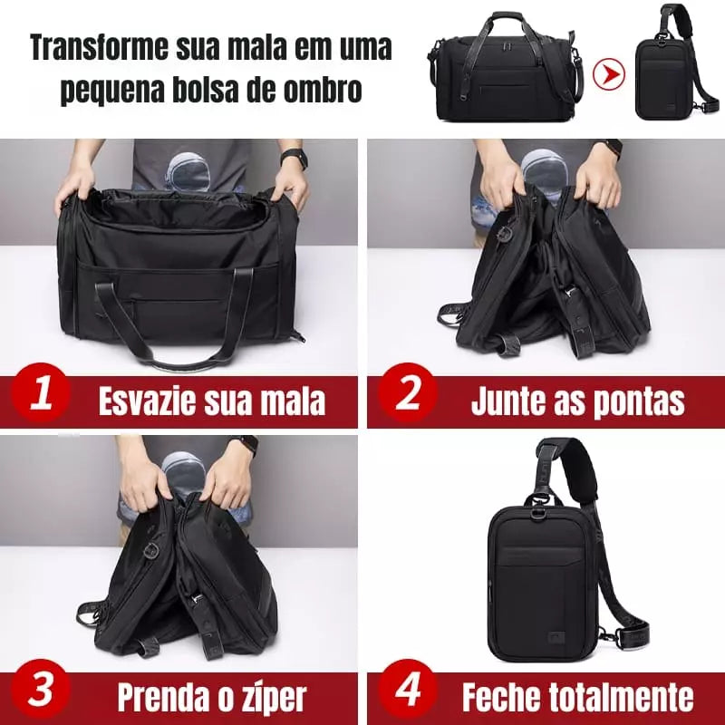 Mala de Mão de Viagem Dobrável Bolsa Masculina AH021 Porte Masculino 11