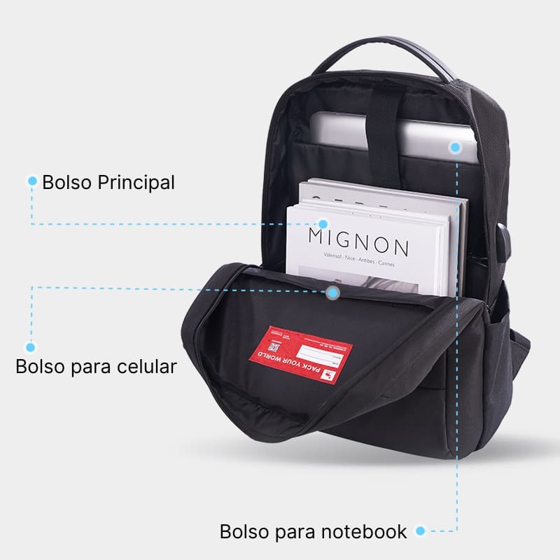 Mochila Masculina Notebook 14" Casual OC4478 Porte Masculino 4