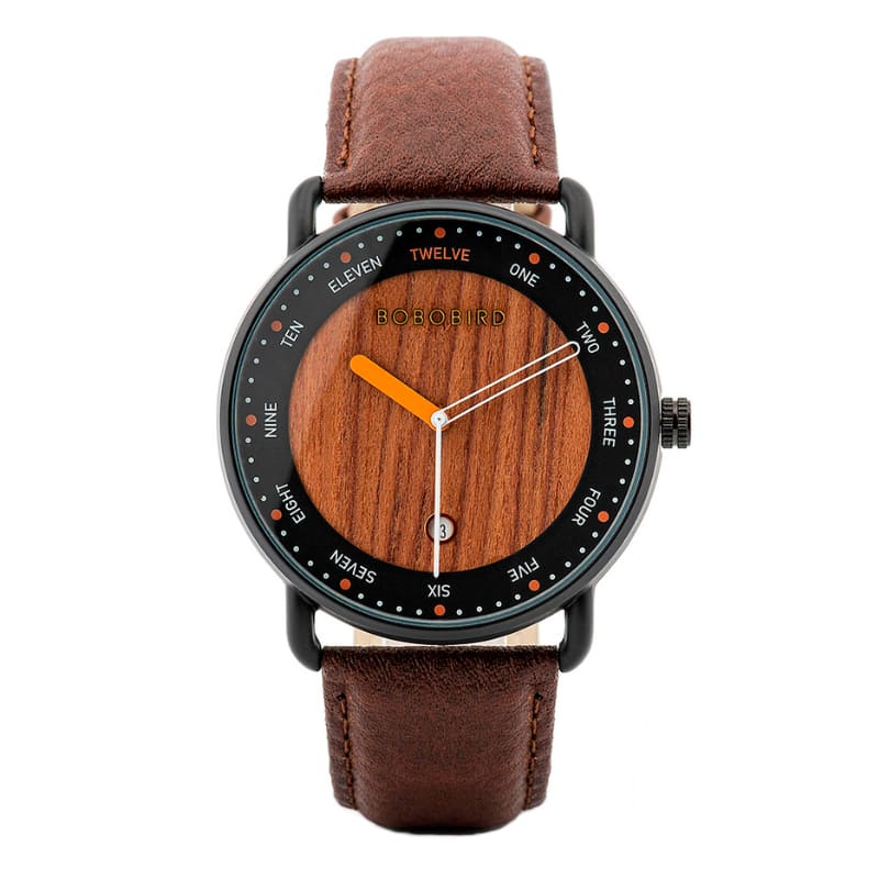 Relógio Masculino Casual Pulseira de Couro BB059 Porte Masculino 20